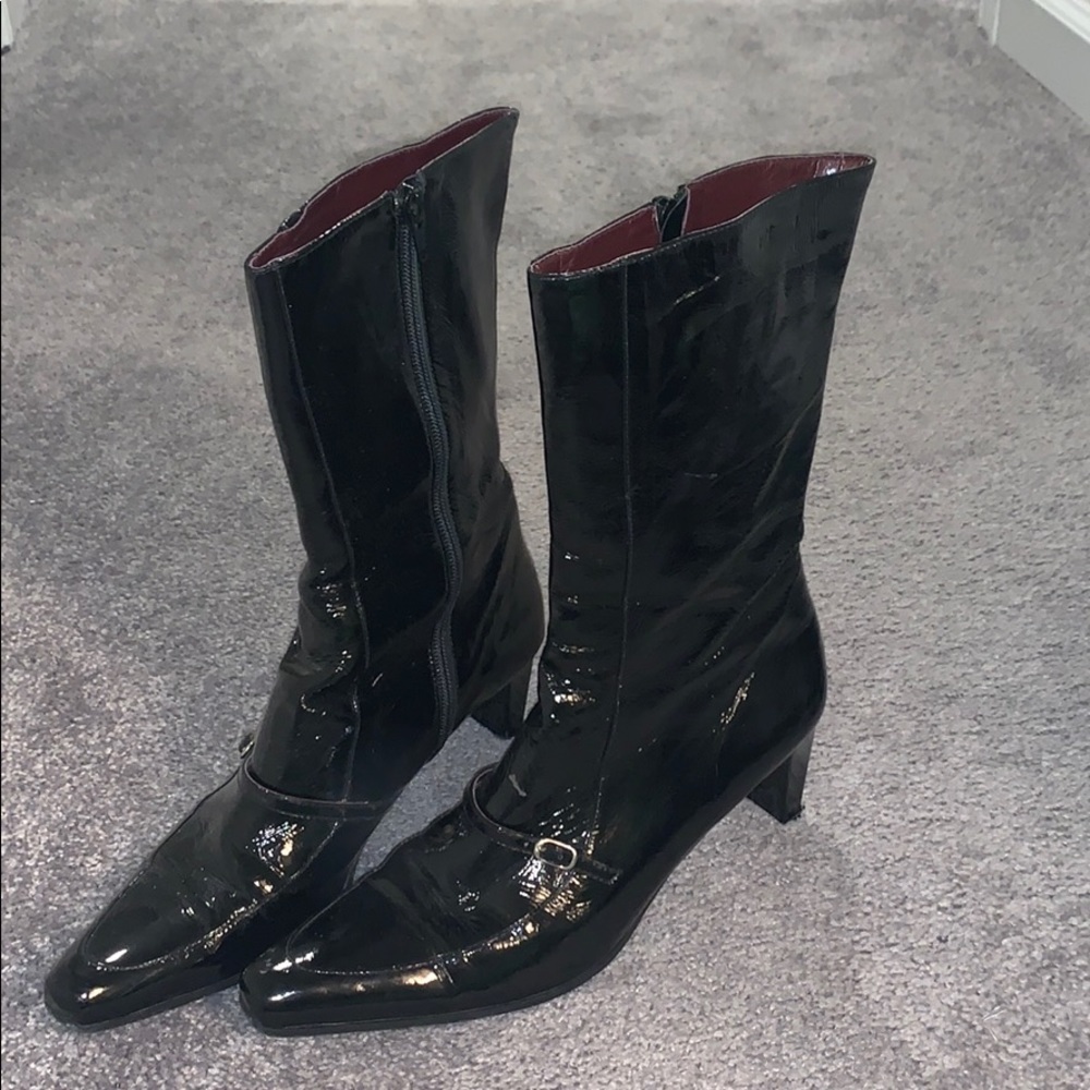 Square Toed Leather Boots